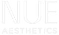 NueAesthetics white logo with transparent background