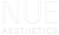 NueAesthetics white logo with transparent background